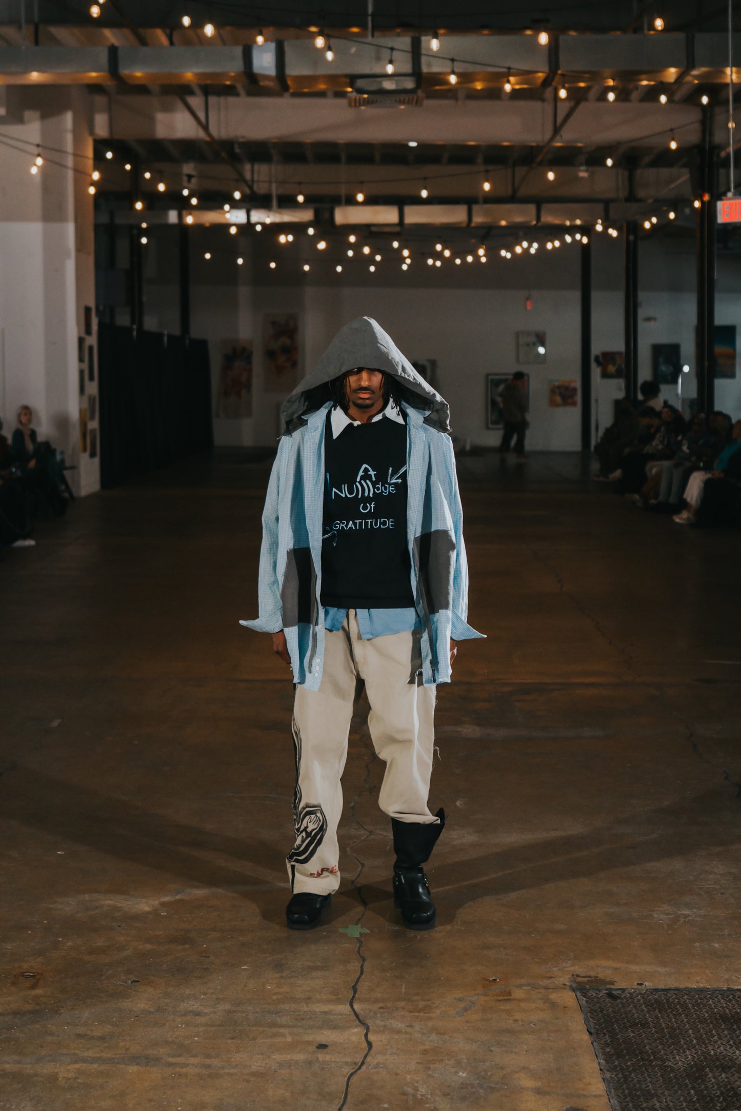 CB Zip Up - Blue Gingham