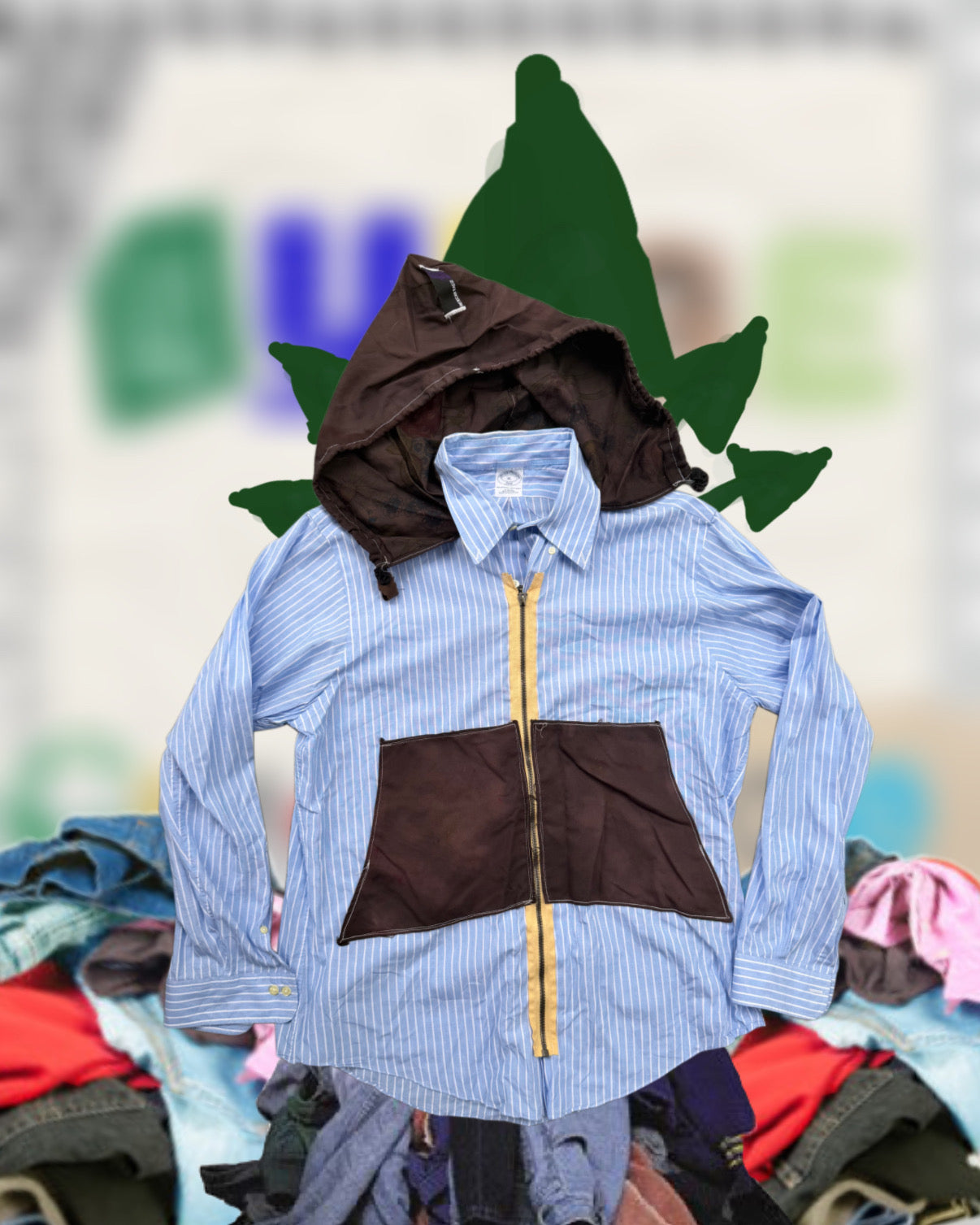 CB Zip Up - Blue Striped